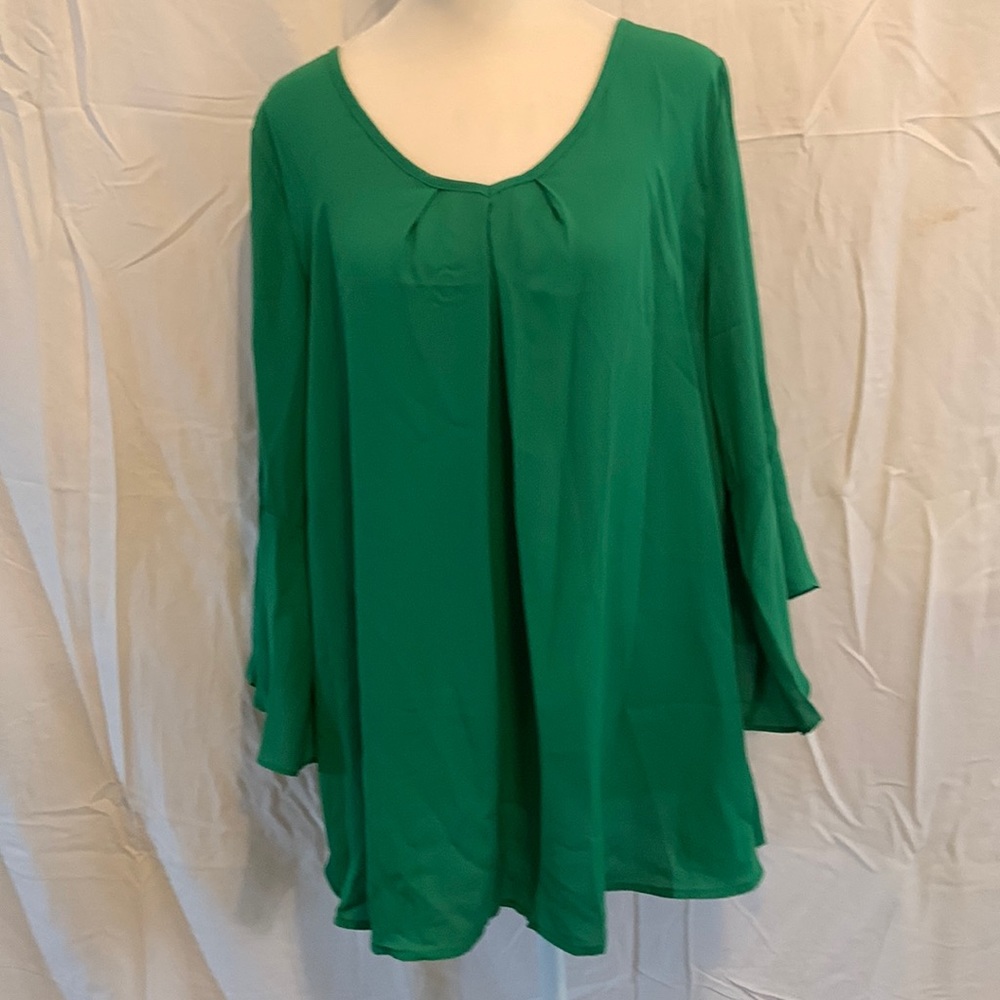 Women’s bell sleeve chiffon blouse